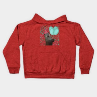 Cute Bday Otter Kids Hoodie